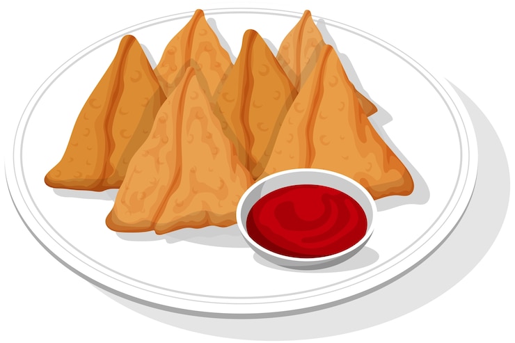 PSD gratuito ilustración de comida india aislada