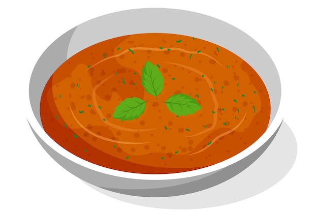 Ilustración de comida india aislada