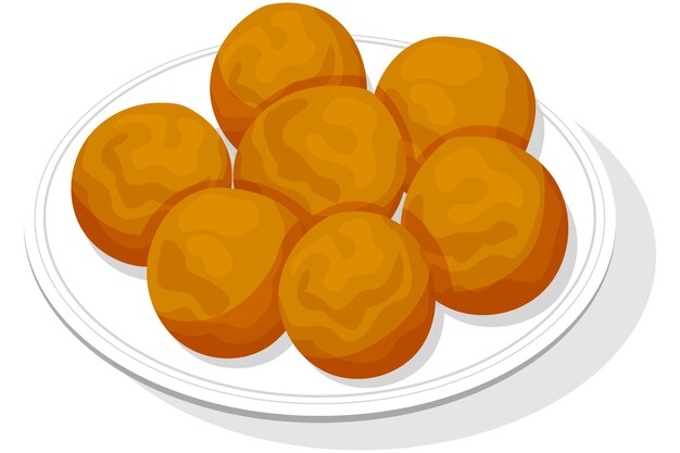 Ilustración de comida india aislada