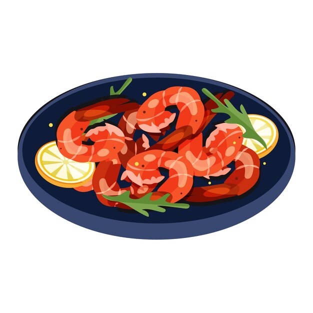 Ilustración de comida italiana aislada