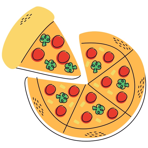 Ilustración de comida rápida de diseño plano
