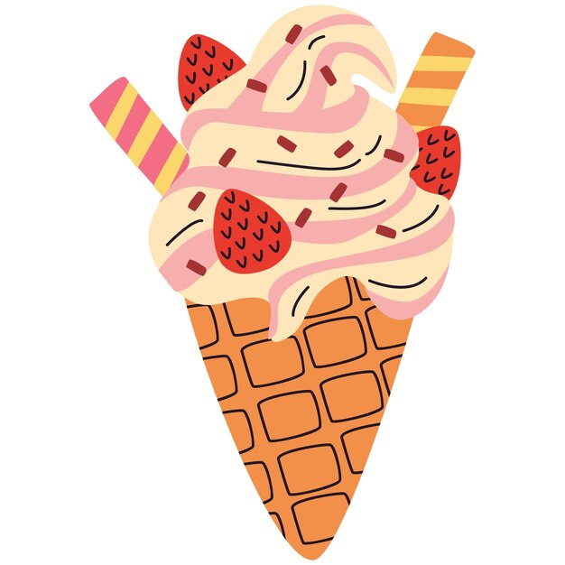Ilustración de comida rápida de diseño plano
