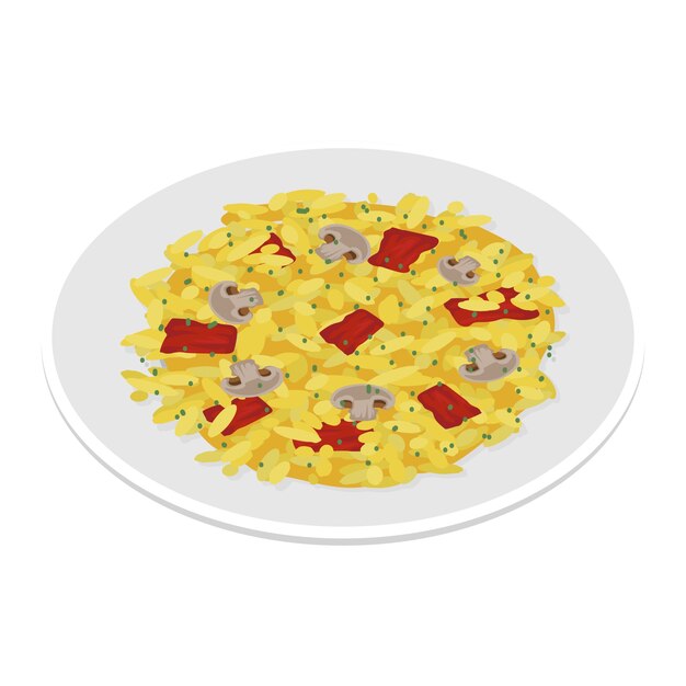 Ilustración de comida tailandesa aislada