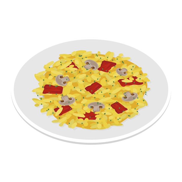 Ilustración de comida tailandesa aislada
