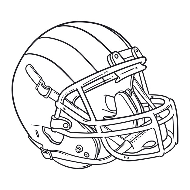 Ilustración del contorno del casco de rugby