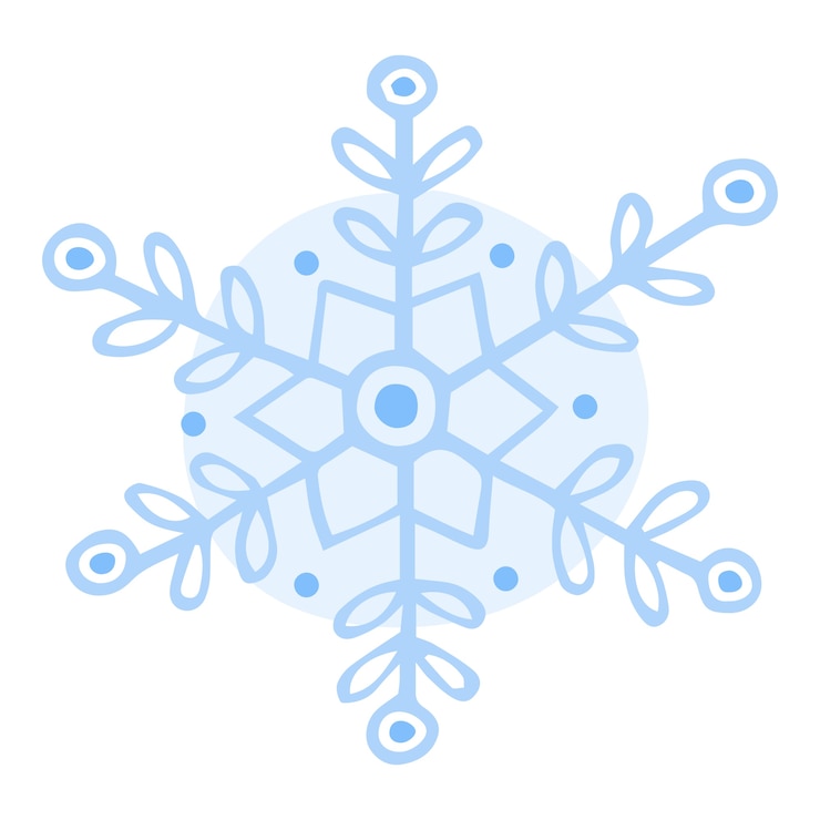 PSD gratuito ilustración de copos de nieve azules aislados