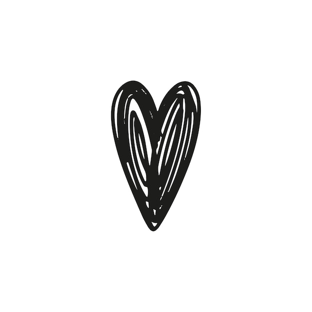 Ilustración de corazón dibujado a mano