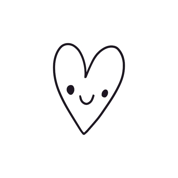 Ilustración de corazón dibujado a mano