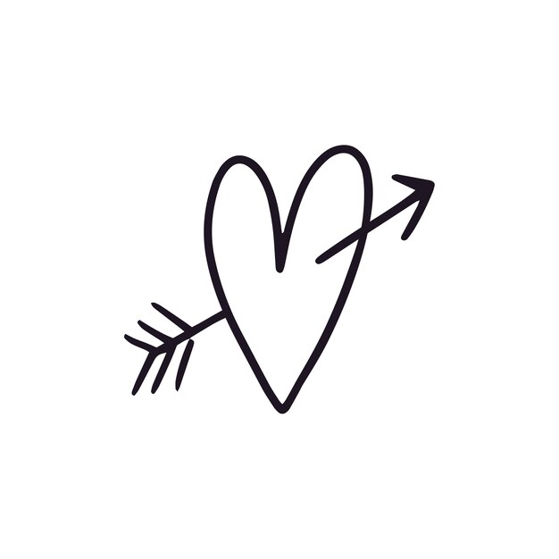 Ilustración de corazón dibujado a mano