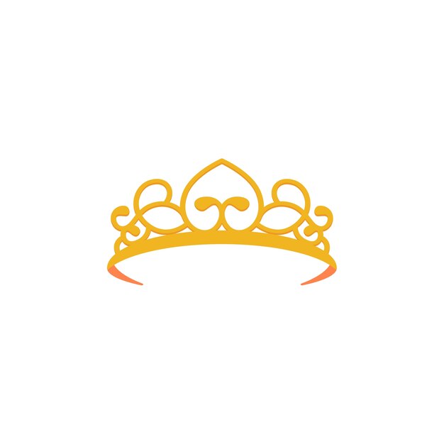 Ilustración de la corona de diseño plano.