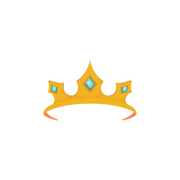 Ilustración de la corona de diseño plano.