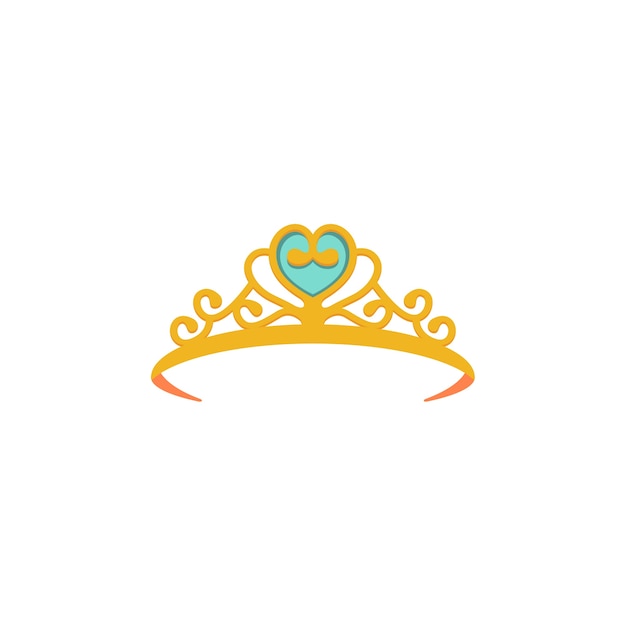 Ilustración de la corona de diseño plano.