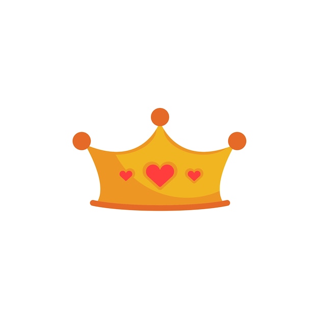 Ilustración de la corona de diseño plano.
