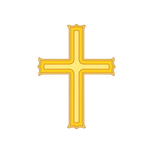Ilustración de una cruz ornamental