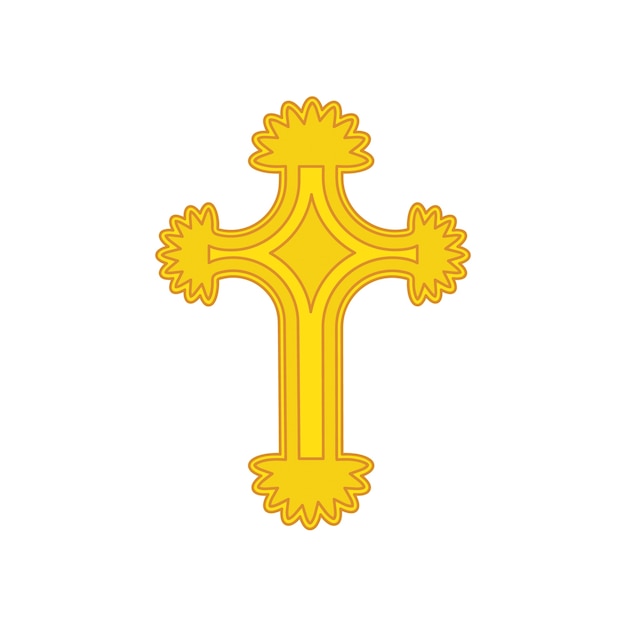 Ilustración de una cruz ornamental