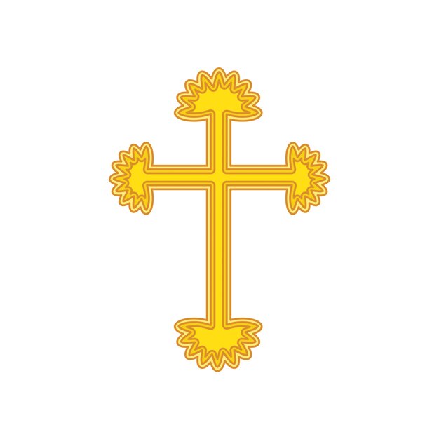 Ilustración de una cruz ornamental