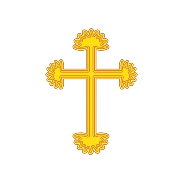 Ilustración de una cruz ornamental