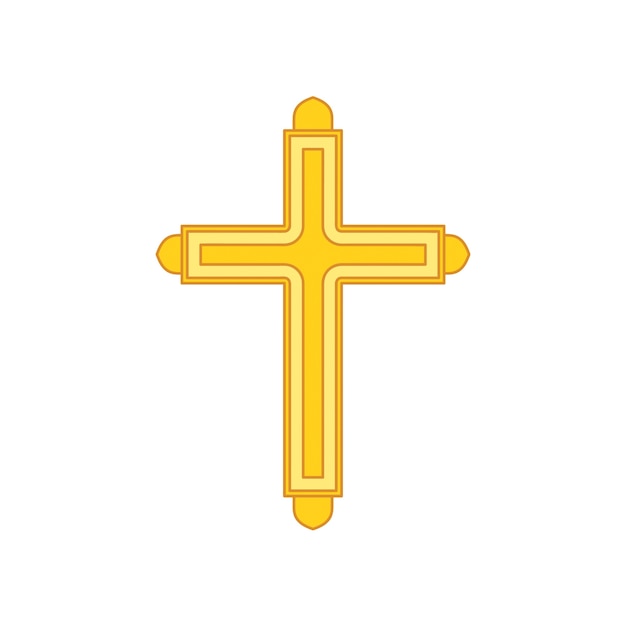 Ilustración de una cruz ornamental