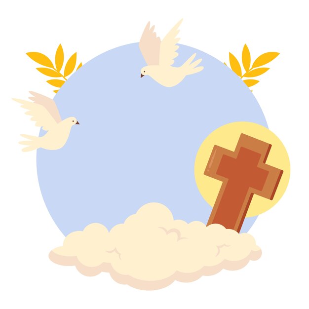 Ilustración de dibujos animados de Jesucristo