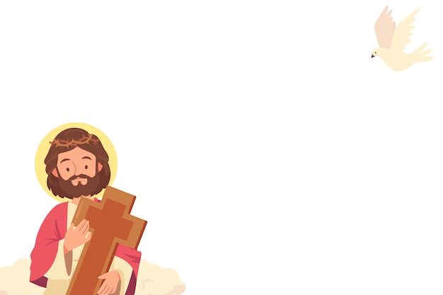 Ilustración de dibujos animados de Jesucristo