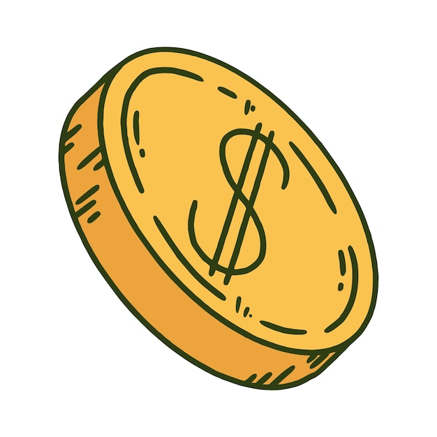 Ilustración de dinero aislada
