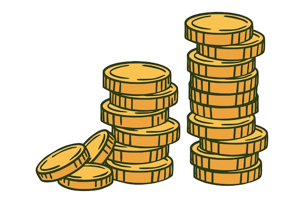 Ilustración de dinero aislada