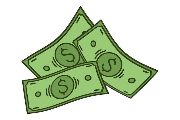 Ilustración de dinero aislada