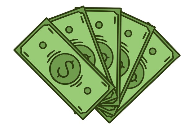 Ilustración de dinero aislada