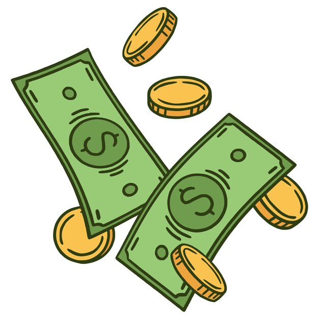 Ilustración de dinero aislada