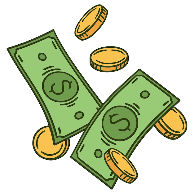 Ilustración de dinero aislada