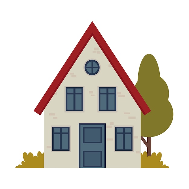 Ilustración del diseño de la casa plana