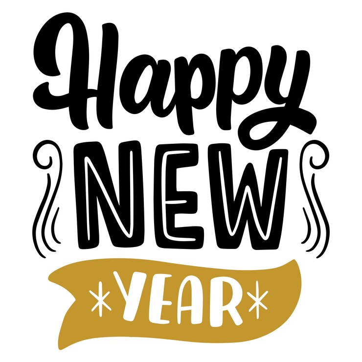 PSD gratuito ilustración del diseño de las letras del año nuevo
