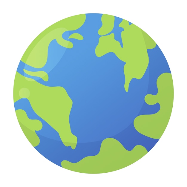 Ilustración del diseño del planeta plano