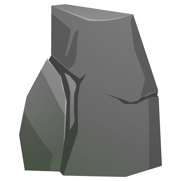 Ilustración de diseño de roca plana aislada