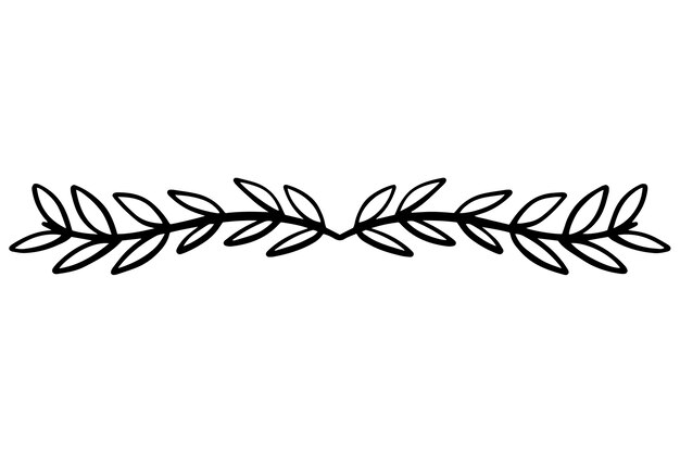 Ilustración del divisor de ornamento dibujado a mano