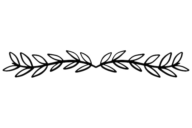 Ilustración del divisor de ornamento dibujado a mano