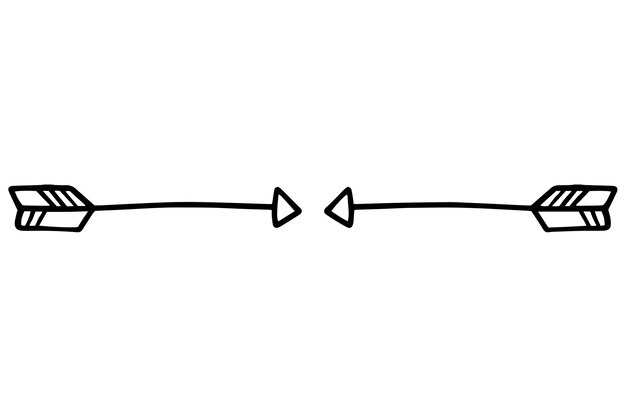 Ilustración del divisor de ornamento dibujado a mano