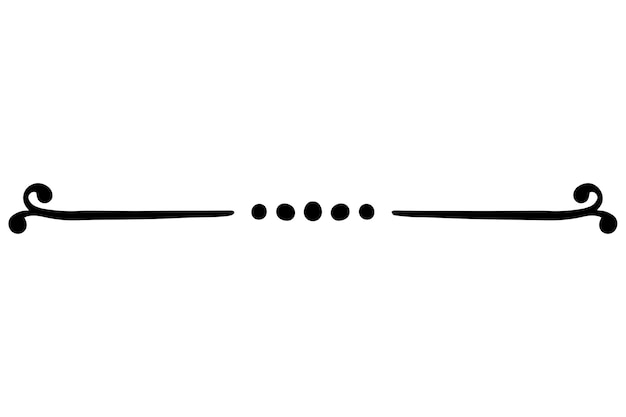Ilustración del divisor de ornamento dibujado a mano