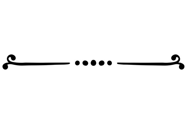 Ilustración del divisor de ornamento dibujado a mano