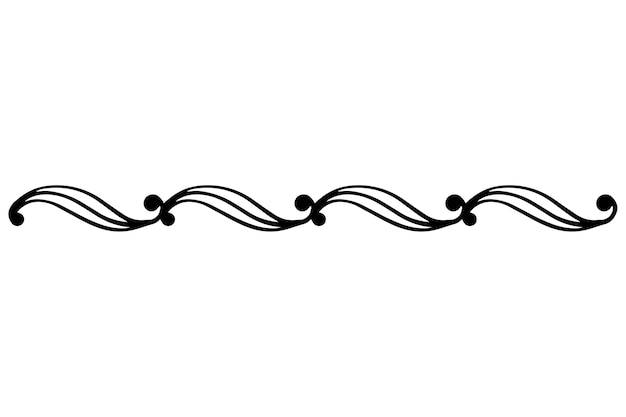 Ilustración del divisor de ornamento dibujado a mano