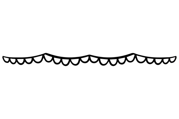 Ilustración del divisor de ornamento dibujado a mano
