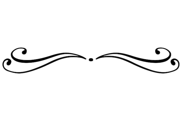 Ilustración del divisor de ornamento dibujado a mano