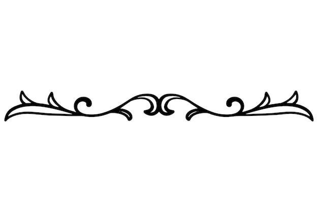 Ilustración del divisor de ornamento dibujado a mano