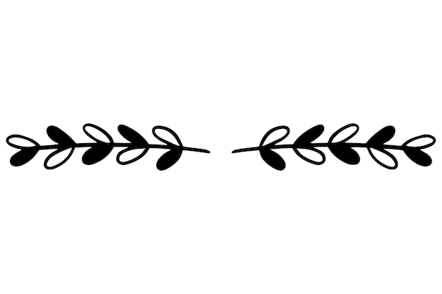 Ilustración del divisor de ornamento dibujado a mano