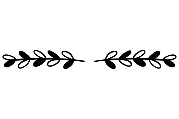 Ilustración del divisor de ornamento dibujado a mano