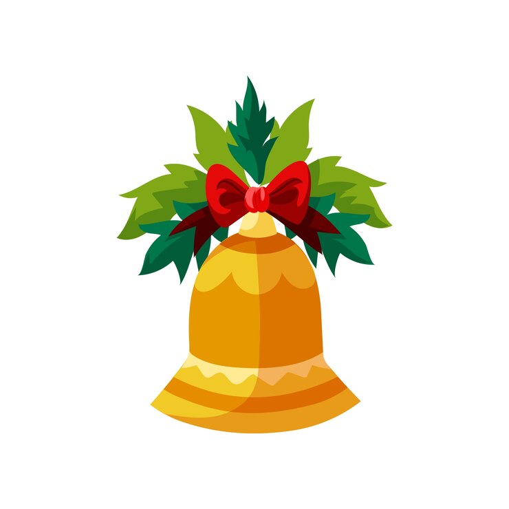 PSD gratuito ilustración de elemento navideño con campana.