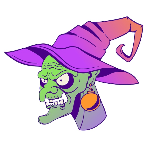 Ilustración de elementos de horror de Halloween