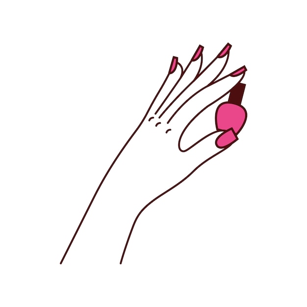 Ilustración de estudio de uñas