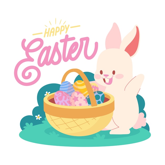 Ilustración de feliz Pascua