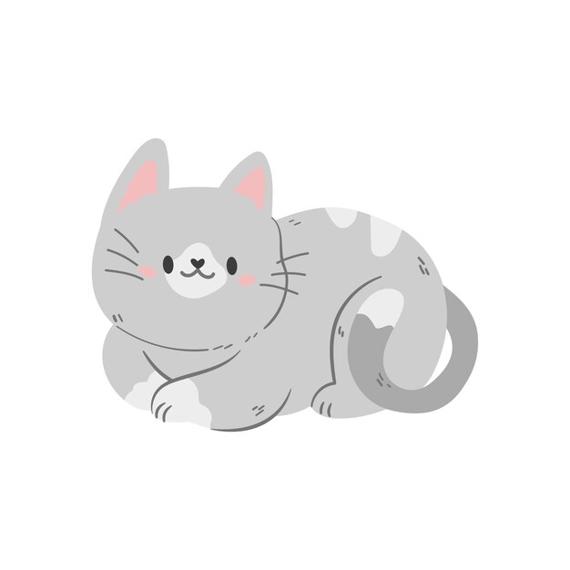 Ilustración del gato Kawaii